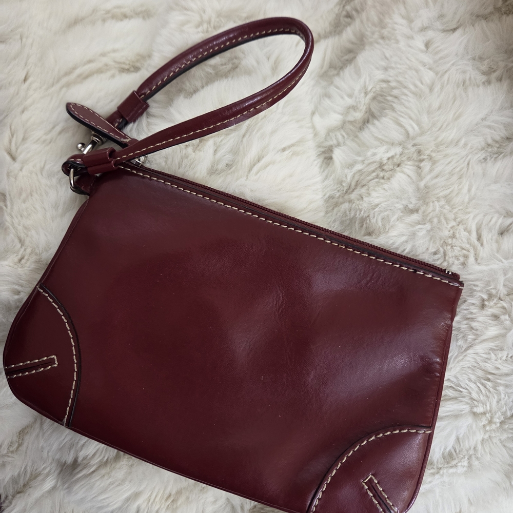 Franklin Covey Elegant Burgundy Leather Briefcase Bag Preloved - Picture 2 of 13